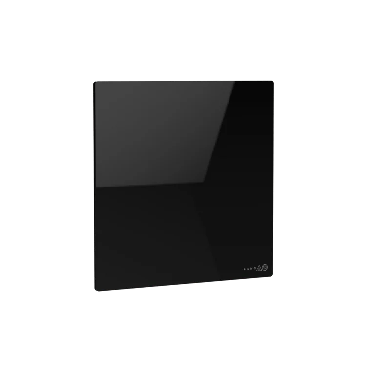 AENO Premium Eco Smart Quadro Wall Heater, 500W, 50x50 cm., Tempered glass, Infrared+convection heating type, LED display Plug type: Europe (E/F type), BLACK, , Made in Poland