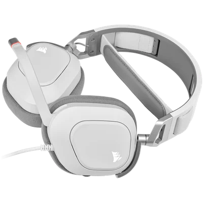 Гейминг слушалки CORSAIR HS80 RGB Wireless, бял