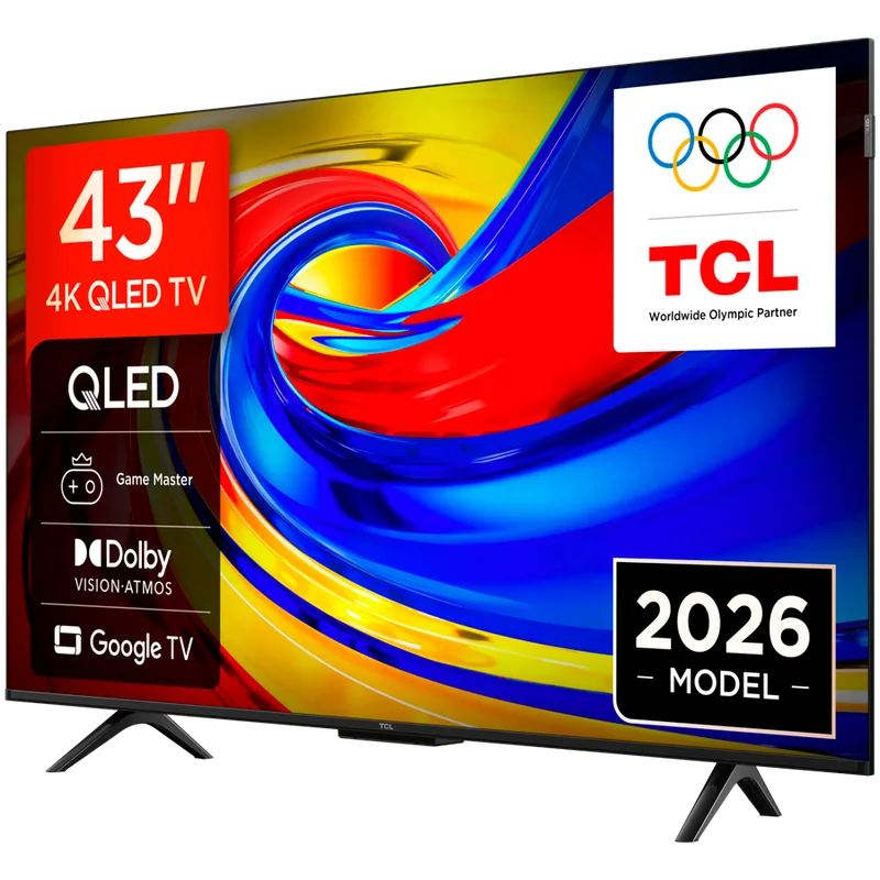 TCL 43P7L 43'' 4K HDR Dolby Vision, HDR10+ Built-in 2.4/5GHz Wi-Fi, MIMO DVB-C Pan EU