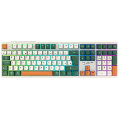 Гейминг клавиатура CANYON Shadder GKW-11 RGB механична безжична бяла
