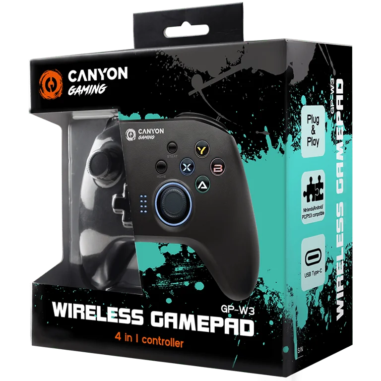 CANYON gamepad GP-W3 Android/Nintendo/PC/PS3 Wireless Black