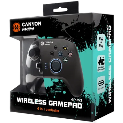 CANYON gamepad GP-W3 Android/Nintendo/PC/PS3 Wireless Black