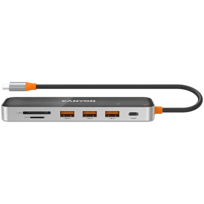 CANYON hub DS-13 7in1 4k USB-C Transparent Space Grey