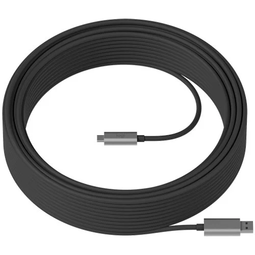 Logitech Strong USB Cable 10m, USB 3.2, Male USB A to Male USB C, Graphite