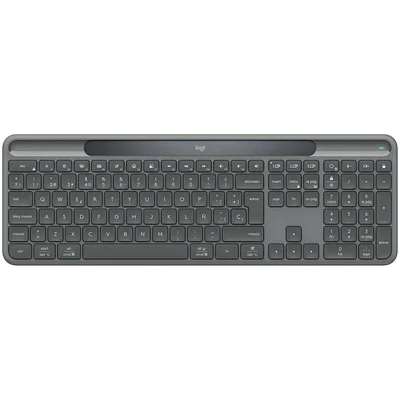 Клавиатура Logitech Slim Solar+ за бизнес, графит, безжична, Bluetooth/2.4GHz, US English