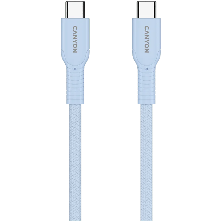 CANYON cable OnWire 60CL C-C 60W COLOR Braided 1m Light Blue