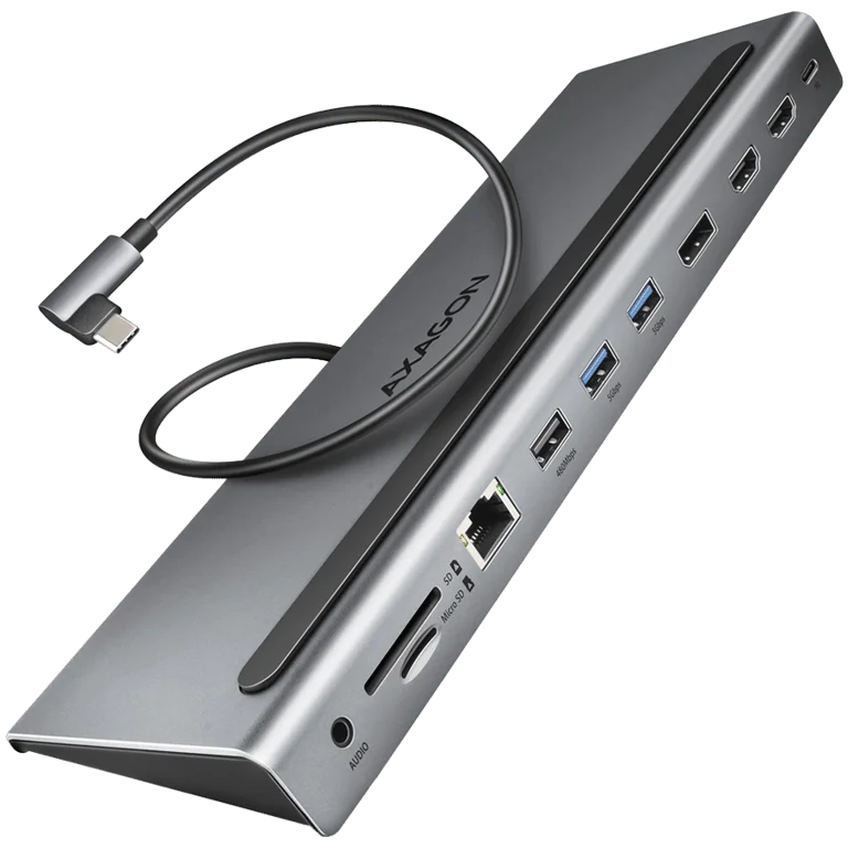 Axagon Multiport USB-C 5Gbps TRIPLE 4K DISPLAY hub HMC-4KX3