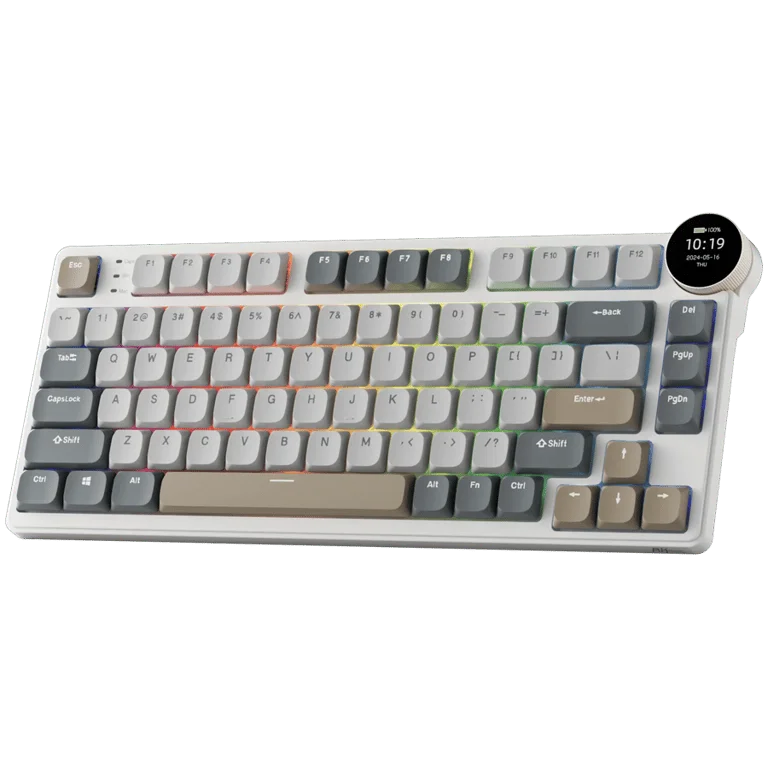 Гейминг клавиатура ROYAL KLUDGE RK N80 Pearly Dawn Red switch