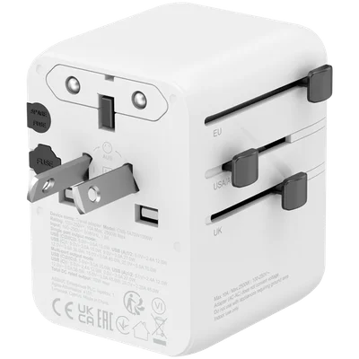 Захранващ адаптер CANYON OnTour 70 EU/UK/US/AUS 70W бял