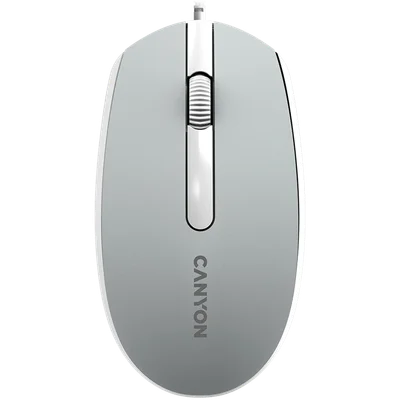 Мишка CANYON – M-10, с кабел, тъмно сива