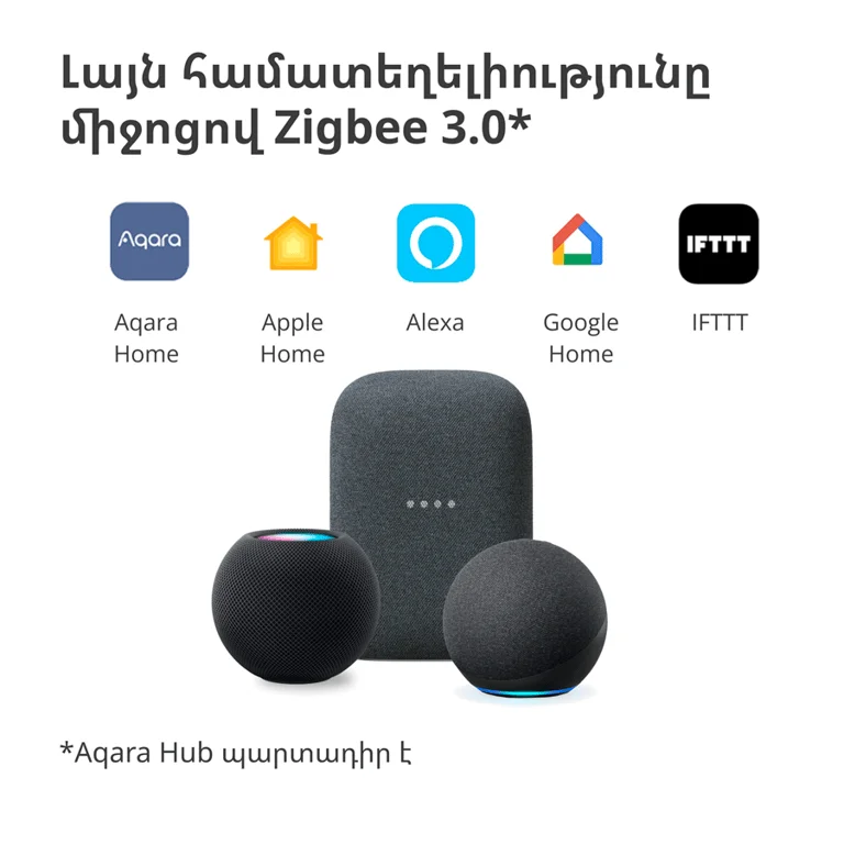 Смарт стенен ключ AQARA – WS-EUK01, ZigBee, 1 бутон, бял