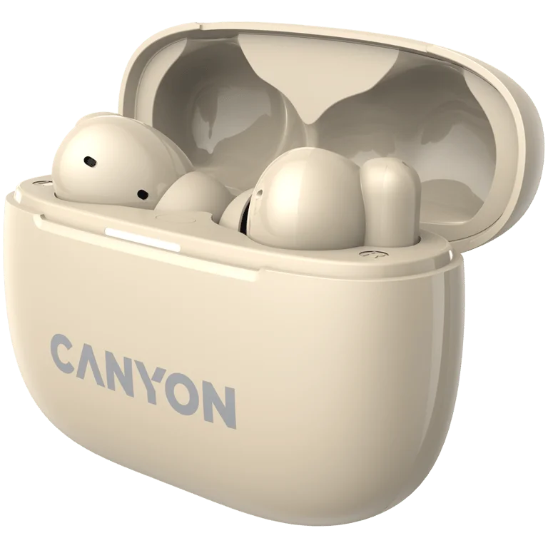 True Wireless слушалки CANYON OnGo TWS-10 ANC+ENC Бежов