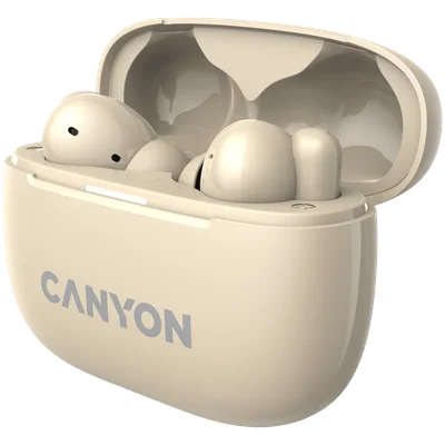 True Wireless слушалки CANYON OnGo TWS-10 ANC+ENC Бежов