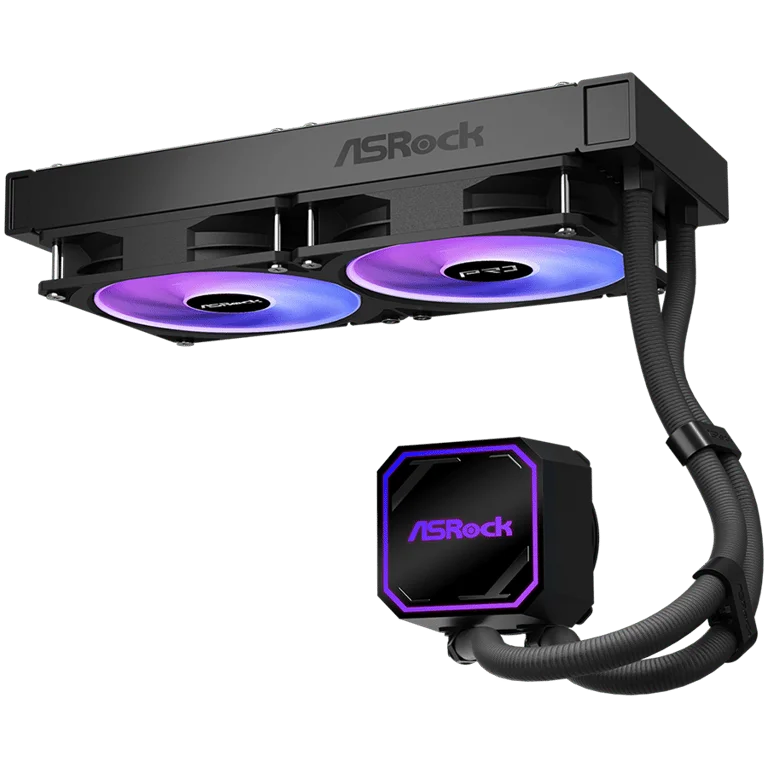 Охладителна система ASRock Pro 240 ARGB 90-APRA36-BAAGA6, течна, 240 мм радиатор, черен