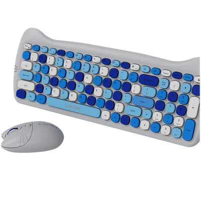 CANYON HSET-W6 EN Keyboard+Mouse Kitty Edition AAA+АА Wireless Blue