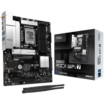 Дънна платка ASROCK B860 Rock Wi-Fi 7, Socket 1851, DDR5, ATX