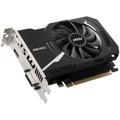 MSI Video Card Nvidia GeForce GT 1030 AERO ITX 4GHD4 OC, 4GB DDR4, 64-bit, 2100MHz Memory Speed, 1430MHz Boost, 384 CUDA Cores, 1x DVI-D, HDMI 2.1, 300W Recommended PSU, 3Y