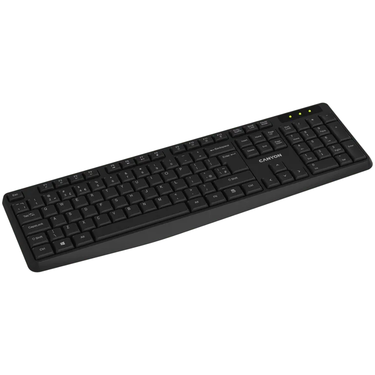 CANYON keyboard KB-W01 EN/BG Wireless Black