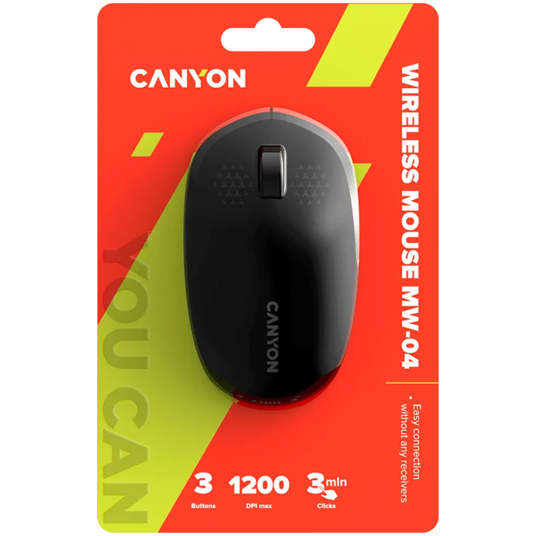 CANYON mouse MW-04 3buttons BT Wireless Black