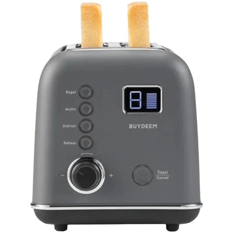 BUYDEEM 2 Slice Automatic Metal Toaster, model DT730E, color Ink Grey, EU