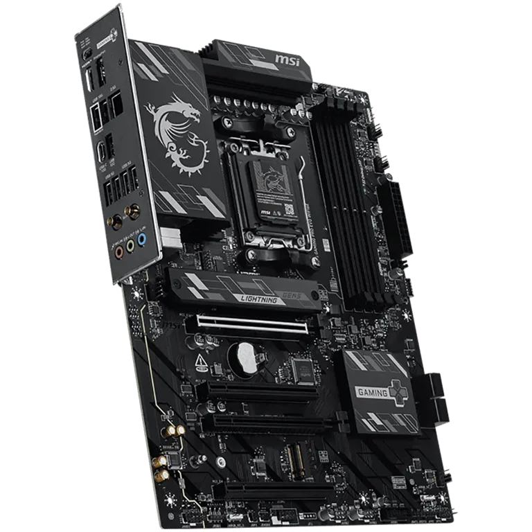 MSI B850 GAMING PRO WIFI6E, ATX, Socket AM5, 4x DDR5 Dual Channel up to 8200(OC)MHz, 4x PCIe x16 slot, 2x M.2 slot, 4x USB 5Gbps, 3x USB 10Gbps, 1x USB 10Gbps Type-C, HDMI, DP, 7.1 HD Audio, 2.5G LAN, WiFI 6E, BT, 3Y
