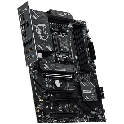 MSI B850 GAMING PRO WIFI6E, ATX, Socket AM5, 4x DDR5 Dual Channel up to 8200(OC)MHz, 4x PCIe x16 slot, 2x M.2 slot, 4x USB 5Gbps, 3x USB 10Gbps, 1x USB 10Gbps Type-C, HDMI, DP, 7.1 HD Audio, 2.5G LAN, WiFI 6E, BT, 3Y