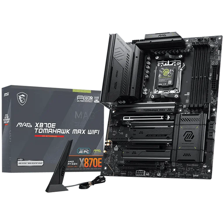 Дънна платка MSI MAG X870E TOMAHAWK MAX WIFI, ATX, Socket AM5, DDR5, Wi-Fi 7, 5G LAN
