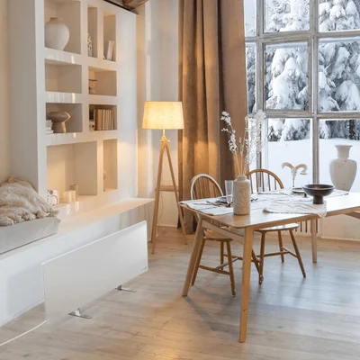 AENO Premium Eco Smart Heater, 700W, Tempered glass, Infrared+convection heating type, Plug type: Europe (E/F type), WHITE