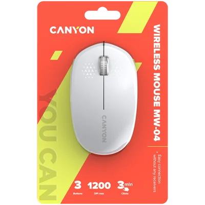 CANYON mouse MW-04 3buttons BT Wireless White