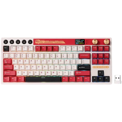 ROYAL KLUDGE RK M87 Famicom Gaming Keyboard Cream switch