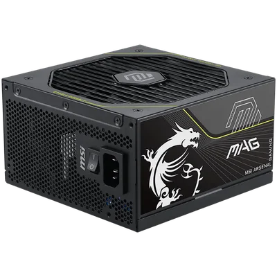 MSI MAG A1000PLS PCIE5, 1000W, 80 Plus Platinum, Fully Modular, ATX 3.1, 135mm Fluid Dynamic Bearing Fan, Protections: OCP/OTP/OPP/SCP/OVP/UVP/SIP/NLO, Dimensions: 150mmx150mmx86mm, 10Y Warranty