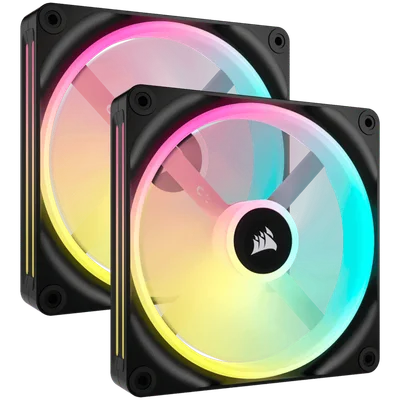 Компютърен вентилатор CORSAIR iCUE LINK QX140 RGB Dual Fan Kit 140мм, Magnetic Dome, RGB, 2 броя