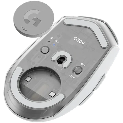 Гейминг мишка Logitech G309 LIGHTSPEED бяла, HERO 25K сензор, 11 бутона, 2.4 GHz/Bluetooth