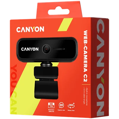 CANYON webcam C2 HD 720P Black