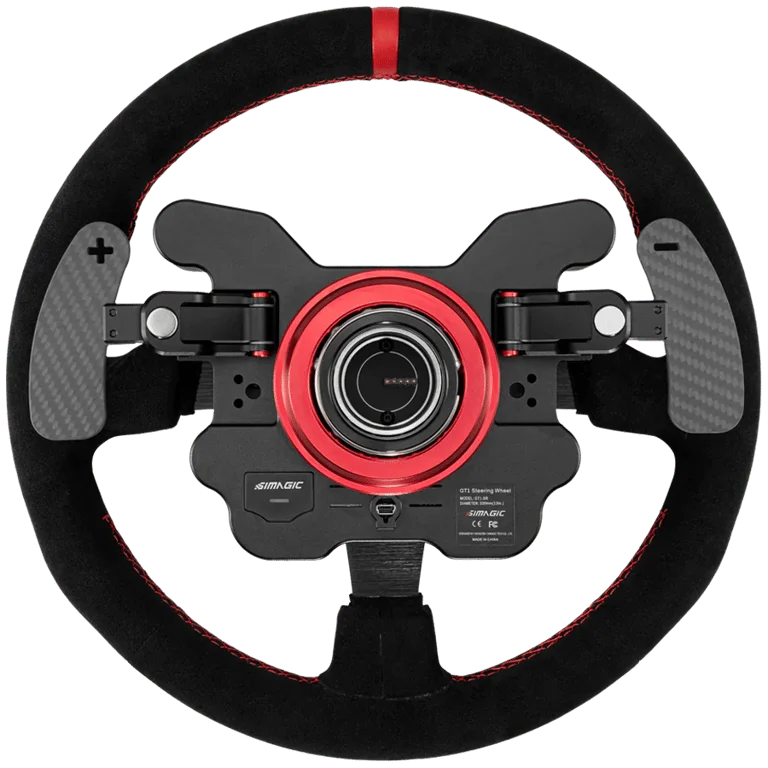 SIMAGIC GT1 Round Steering Wheel, Shifter Paddles, Suede| QR70 Included. S210