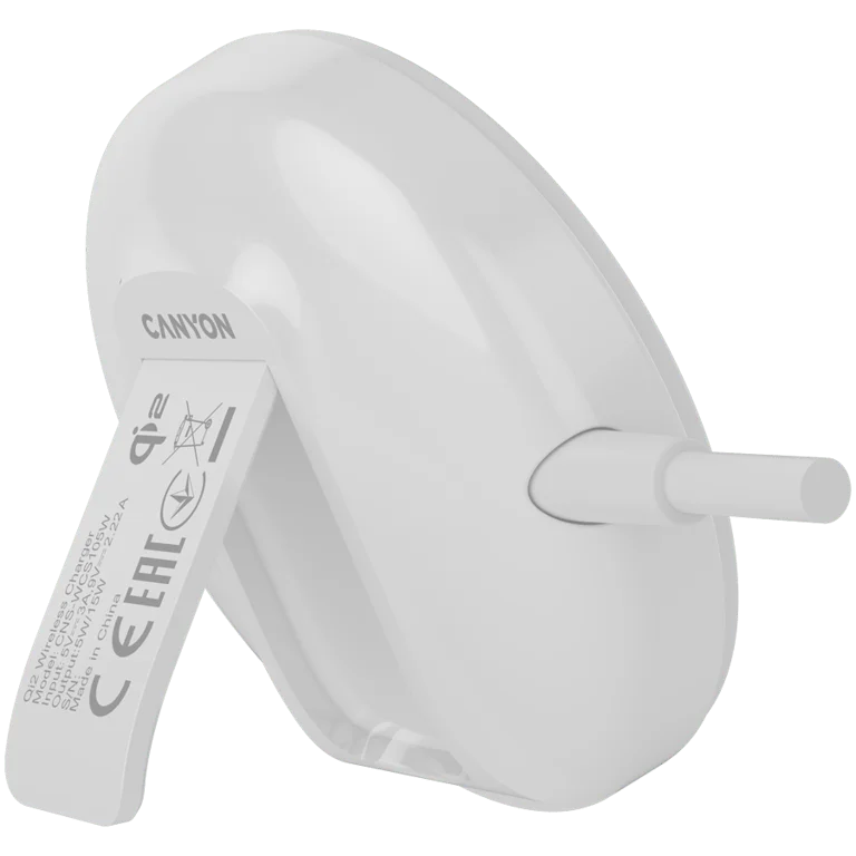 Безжично зарядно Canyon WS-105 15W Qi2 Бял