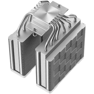 Охладител за процесор DeepCool AG620 G2 WH ARGB, 2x120mm PWM ARGB вентилатора, бял, R-AG620-WHAMMG2-G