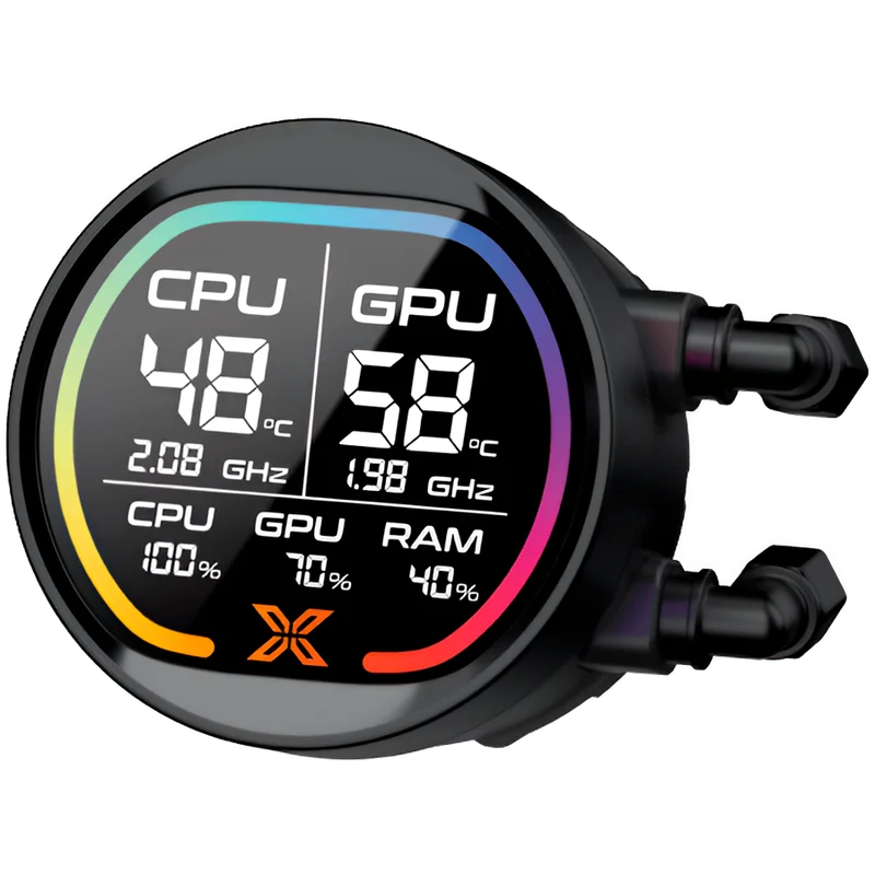 Охладител за процесор XIGMATEK LK Pro 240 Digital EN47428, водно охлаждане, 240мм, LCD дисплей, ARGB