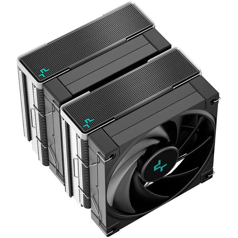 Охладител за процесор PROTECH DeepCool AK620 R-AK620-BKNNMT-G, 2x120mm PWM вентилатор, 6 heatpipes, TDP 260W, LGA2066/2011-v3/2011/1700/1200/115x, AMD AM5/AM4, 129x138x160mm, Черен