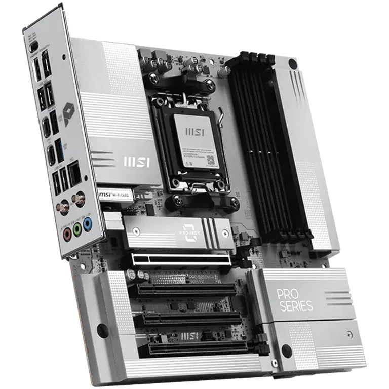 Дънна платка MSI PRO B850M-A WIFI PZ, Micro ATX, Socket AM5, DDR5, Wi-Fi 7, Bluetooth 5.4