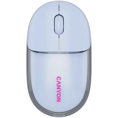 Мишка Canyon OnClick 24 Безжична 1200 DPI Bluetooth/RF Прозрачна/Синя