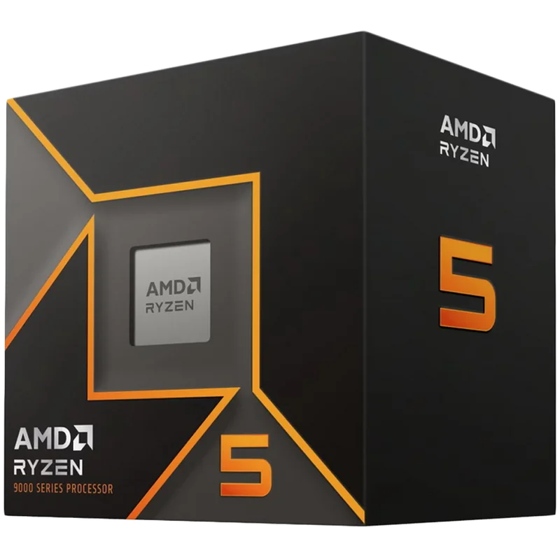 Процесор AMD – Ryzen 5 9600, 6 ядра, 12 нишки, 3.80 GHz, 5.20 GHz Turbo, 38MB кеш, AM5, с Wraith Stealth охладител, Radeon Graphics