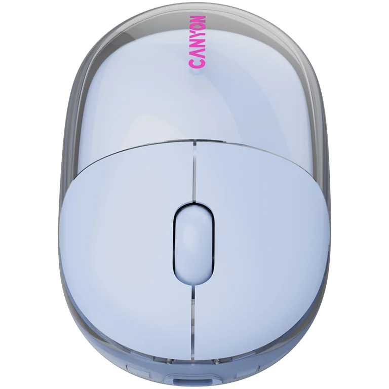 Мишка Canyon OnClick 24 Безжична 1200 DPI Bluetooth/RF Прозрачна/Синя
