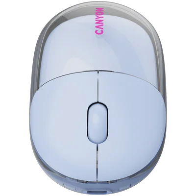 Мишка Canyon OnClick 24 Безжична 1200 DPI Bluetooth/RF Прозрачна/Синя