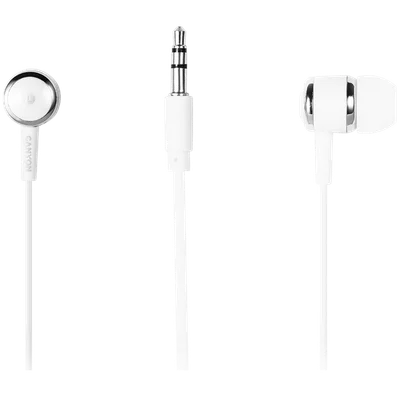 CANYON Stereo earphones with microphone, White