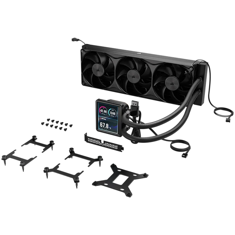 CORSAIR NAUTILUS II 360 RS LCD, 360mm Radiator, Liquid CPU Cooler