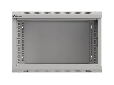 Lanberg rack cabinet 19" wall-mount 6U/540x350 (flat pack) with glass door grey