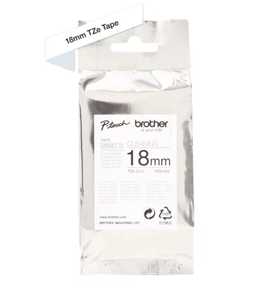 Brother TZe-CL4 18mm Head Cleaning Tape, 18mm x 2.5m