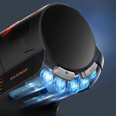 Прахосмукачка Rowenta X-Force 8.80 Animal RH1872E0, безкабелна, 100AW, 0.44л, червена