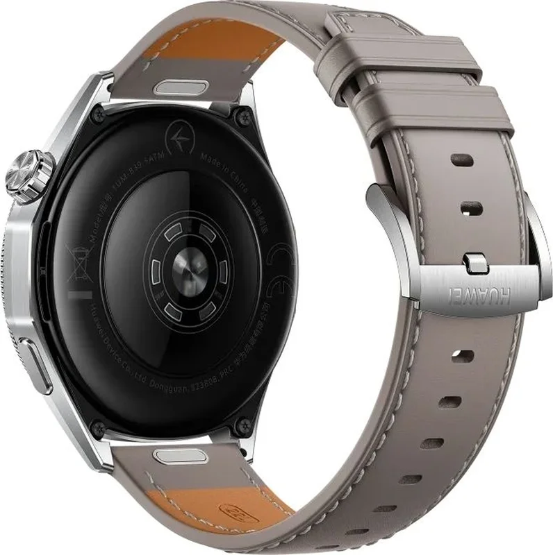 Смарт часовник HUAWEI Watch GT 7 Atum-B39L, 1.47" дисплей, HarmonyOS 6.1, сив корпус, сива кожена каишка